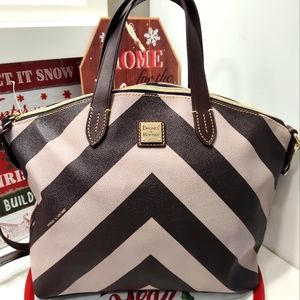 Dooney & Bourke Black and Cream Satchel